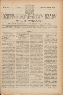 Dziennik Komisarjatu Rządu na M. St. Warszawę.R.2, № 253 (9 listopada 1921) = № 380