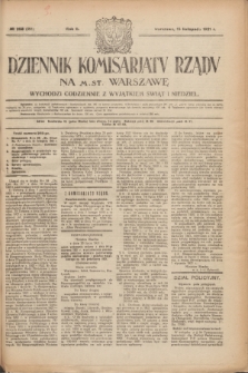 Dziennik Komisarjatu Rządu na M. St. Warszawę.R.2, № 258 (15 listopada 1921) = № 385