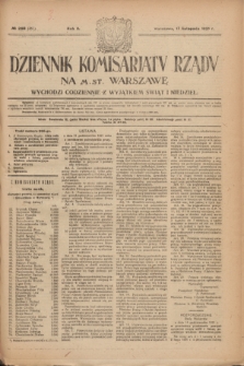 Dziennik Komisarjatu Rządu na M. St. Warszawę.R.2, № 260 (17 listopada 1921) = № 387