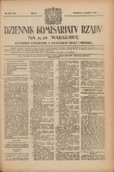Dziennik Komisarjatu Rządu na M. St. Warszawę.R.2, № 272 (1 grudnia 1921) = № 399