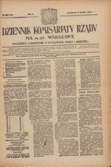Dziennik Komisarjatu Rządu na M. St. Warszawę.R.2, № 282 (14 grudnia 1921) = № 409