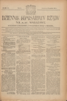 Dziennik Komisarjatu Rządu na M. St. Warszawę.R.2, № 283 (15 grudnia 1921) = № 410