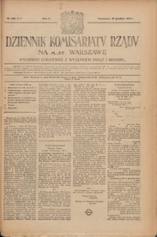 Dziennik Komisarjatu Rządu na M. St. Warszawę.R.2, № 286 (19 grudnia 1921) = № 413