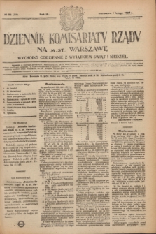 Dziennik Komisarjatu Rządu na M. St. Warszawę.R.3, № 26 (1 lutego 1922) = № 358