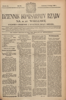 Dziennik Komisarjatu Rządu na M. St. Warszawę.R.3, № 38 (16 lutego 1922) = № 370