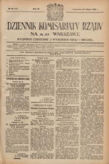 Dziennik Komisarjatu Rządu na M. St. Warszawę.R.3, № 43 (22 lutego 1922) = № 375