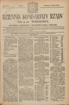 Dziennik Komisarjatu Rządu na M. St. Warszawę.R.3, № 44 (23 lutego1922) = № 376