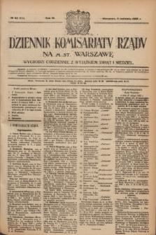 Dziennik Komisarjatu Rządu na M. St. Warszawę.R.3, № 83 (11 kwietnia 1922) = № 415