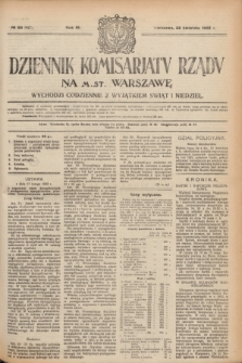 Dziennik Komisarjatu Rządu na M. St. Warszawę.R.3, № 95 (28 kwietnia 1922) = № 427