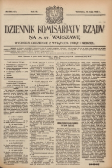 Dziennik Komisarjatu Rządu na M. St. Warszawę.R.3, № 105 (12 maja 1922) = № 437