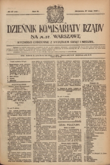 Dziennik Komisarjatu Rządu na M. St. Warszawę.R.3, № 117 (27 maja 1922) = № 449