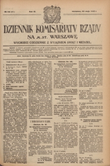 Dziennik Komisarjatu Rządu na M. St. Warszawę.R.3, № 119 (30 maja 1922) = № 451