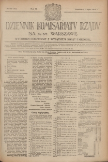 Dziennik Komisarjatu Rządu na M. St. Warszawę.R.3, № 152 (11 lipca 1922) = № 484