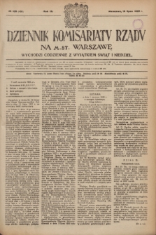 Dziennik Komisarjatu Rządu na M. St. Warszawę.R.3, № 156 (15 lipca 1922) = № 488