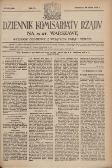 Dziennik Komisarjatu Rządu na M. St. Warszawę.R.3, № 167 (28 lipca 1922) = № 499