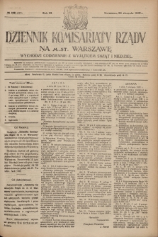 Dziennik Komisarjatu Rządu na M. St. Warszawę.R.3, № 189 (24 sierpnia 1922) = № 521
