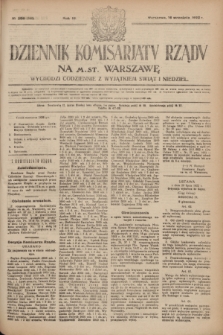 Dziennik Komisarjatu Rządu na M. St. Warszawę.R.3, № 208 (16 września 1922) = № 540