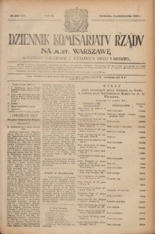 Dziennik Komisarjatu Rządu na M. St. Warszawę.R.3, № 225 (6 października 1922) = № 557
