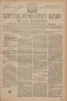 Dziennik Komisarjatu Rządu na M. St. Warszawę.R.3, № 281 (13 grudnia 1922) = № 613