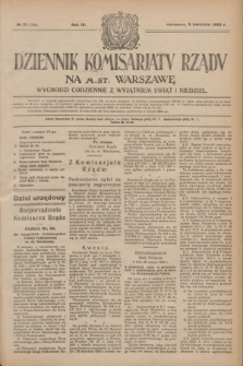 Dziennik Komisarjatu Rządu na M. St. Warszawę.R.4, № 77 (6 kwietnia 1923) = № 702