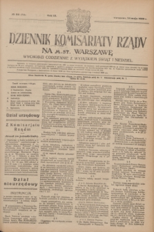 Dziennik Komisarjatu Rządu na M. St. Warszawę.R.4, № 113 (24 maja 1923) = № 738