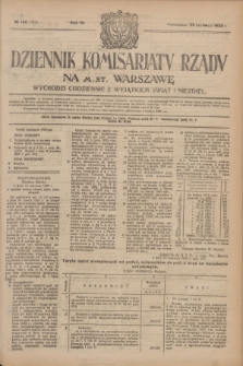 Dziennik Komisarjatu Rządu na M. St. Warszawę.R.4, № 140 (26 czerwca 1923) = № 764