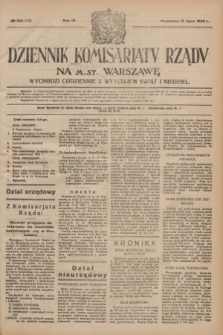 Dziennik Komisarjatu Rządu na M. St. Warszawę.R.4, № 155 (14 lipca 1923) = № 779