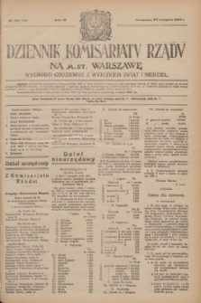 Dziennik Komisarjatu Rządu na M. St. Warszawę.R.4, № 185 (20 sierpnia 1923) = № 809