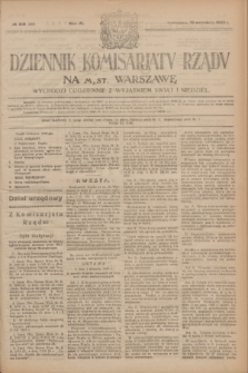 Dziennik Komisarjatu Rządu na M. St. Warszawę.R.4, № 210 (19 września 1923) = № 834
