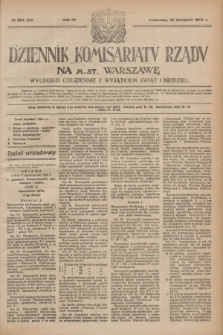 Dziennik Komisarjatu Rządu na M. St. Warszawę.R.4, nr 264 (22 listopada 1923) = nr 888