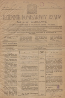 Dziennik Komisarjatu Rządu na M. St. Warszawę.R.5, № 1 (2 stycznia 1924) = № 918