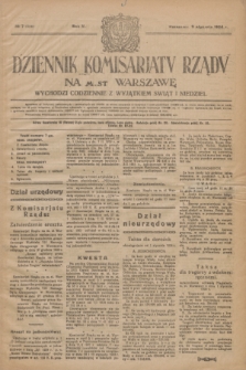 Dziennik Komisarjatu Rządu na M. St. Warszawę.R.5, nr 7 (9 stycznia 1924) = nr