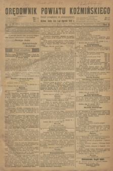 Orędownik Powiatu Koźmińskiego. R.35, nr 1 (4 stycznia 1922)