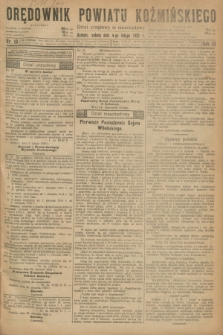Orędownik Powiatu Koźmińskiego. R.35, nr 10 (4 lutego 1922)