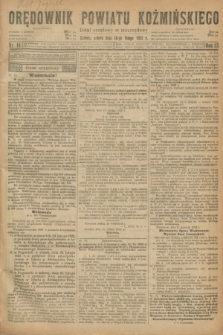 Orędownik Powiatu Koźmińskiego. R.35, nr 14 (18 lutego 1922)