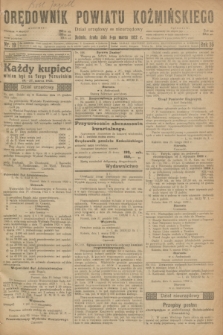 Orędownik Powiatu Koźmińskiego. R.35, nr 19 (8 marca 1922)