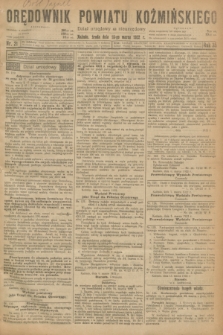 Orędownik Powiatu Koźmińskiego. R.35, nr 21 (15 marca 1922)
