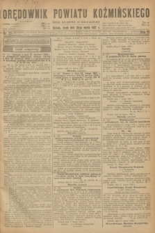 Orędownik Powiatu Koźmińskiego. R.35, nr 23 (22 marca 1922)