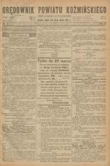 Orędownik Powiatu Koźmińskiego. R.35, nr 24 (25 marca 1922)