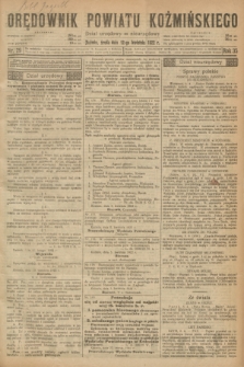 Orędownik Powiatu Koźmińskiego. R.35, nr 29 (12 kwietnia 1922)