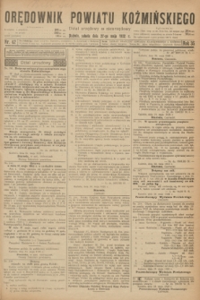 Orędownik Powiatu Koźmińskiego. R.35, nr 42 (27 maja 1922)