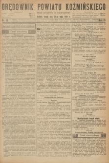 Orędownik Powiatu Koźmińskiego. R.35, nr 43 (31 maja 1922) + dod.