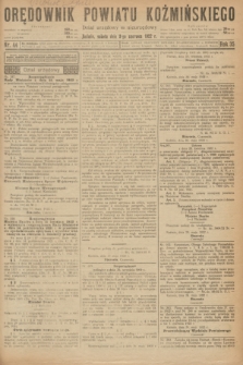 Orędownik Powiatu Koźmińskiego. R.35, nr 44 (3 czerwca 1922)
