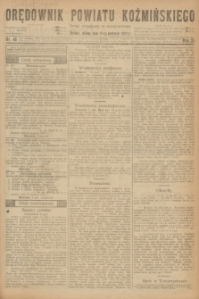 Orędownik Powiatu Koźmińskiego. R.35, nr 46 (10 czerwca 1922) + dod.