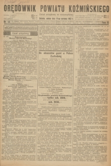 Orędownik Powiatu Koźmińskiego. R.35, nr 48 (17 czerwca 1922) + dod.