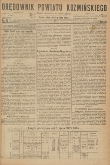 Orędownik Powiatu Koźmińskiego. R.35, nr 52 (1 lipca 1922)