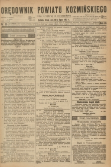 Orędownik Powiatu Koźmińskiego. R.35, nr 55 (12 lipca 1922)