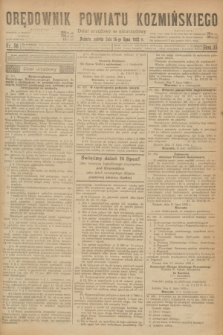 Orędownik Powiatu Koźmińskiego. R.35, nr 56 (15 lipca 1922)