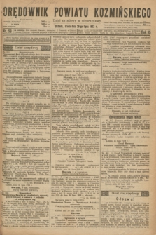 Orędownik Powiatu Koźmińskiego. R.35, nr 59 (26 lipca 1922)