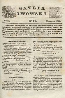 Gazeta Lwowska. 1843, nr 36